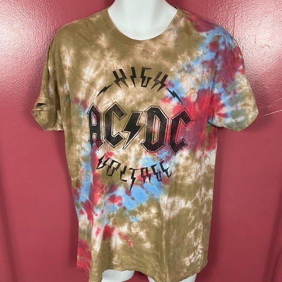 AC/DC | Shirts | Acdc Mens Tie Dye Band Tee Shirt | Poshmark